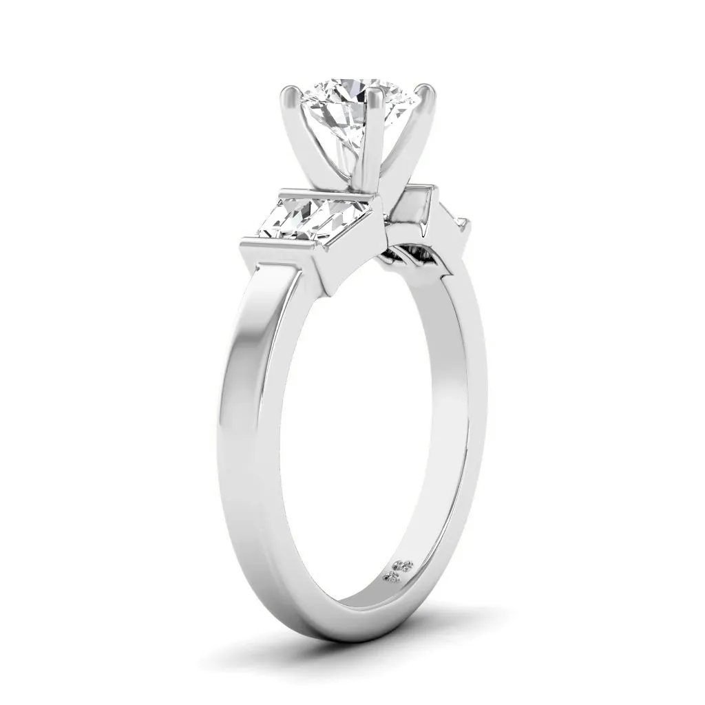 0.75-1.90 CT Taper & Round Cut Diamonds - Engagement Ring