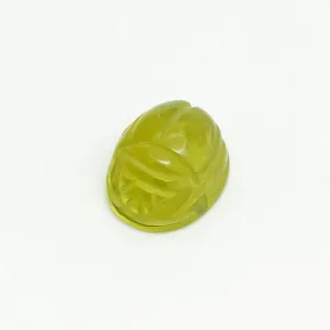 10x8mm Mesa Verde® Peridot Carved Scarab Oval Cabs