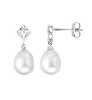 14D(S/C)0.05CT 2PEARLS DROP-8.0M DIA PEARL ER  (121EB3193APY)