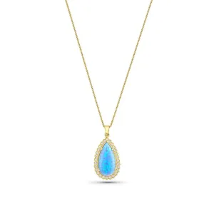 14K Gold Drop Pendant