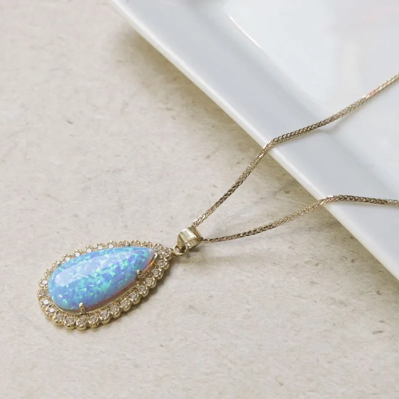 14K Gold Drop Pendant