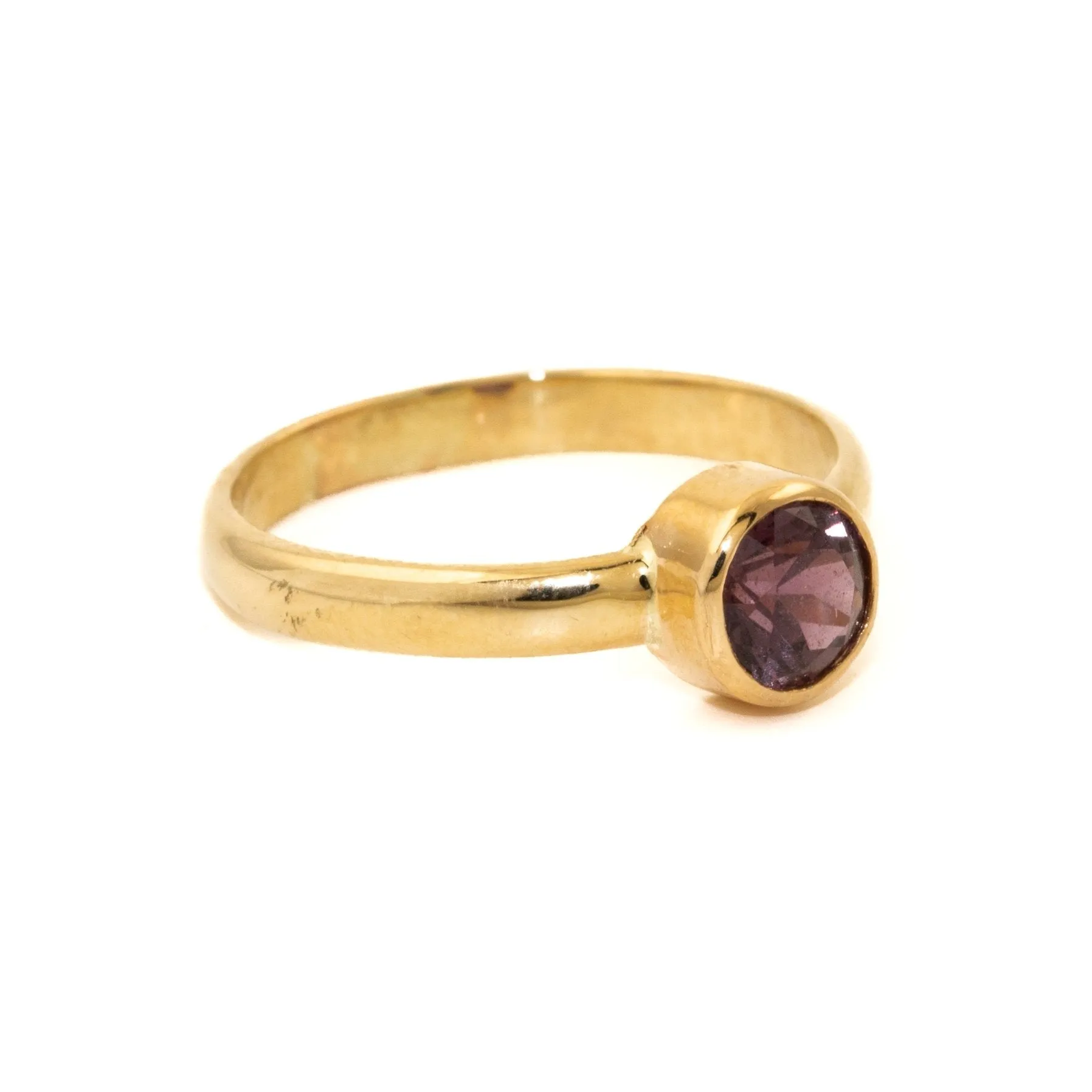 14K Gold Purple Sapphire Ring