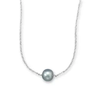 16"   2" Silver Cultured Freshwater Pearl Necklace