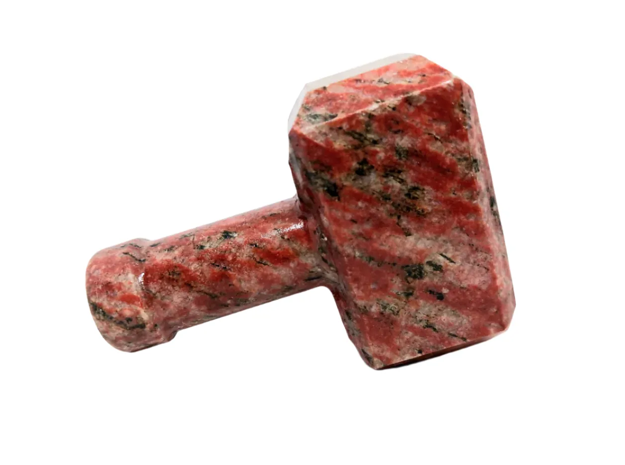 172G Red Jade Crystal Mjölnir