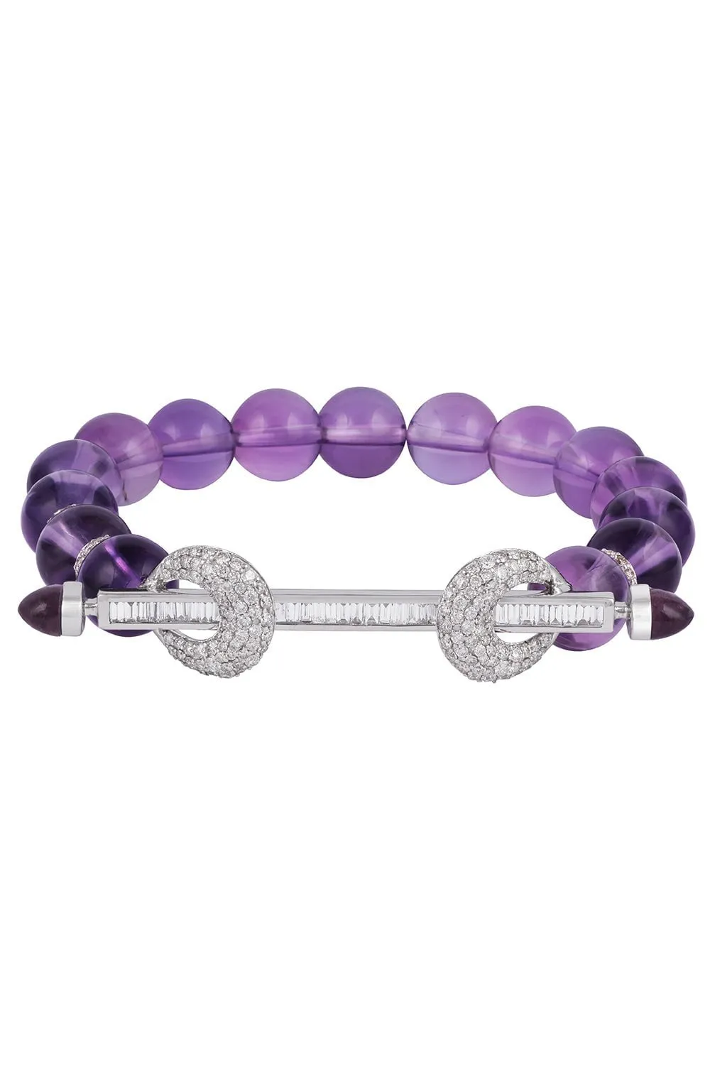 Amethyst Diamond Chakra Bracelet