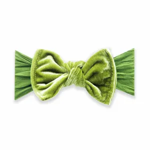 Baby Bling Bows VELVET KNOT--PERIDOT