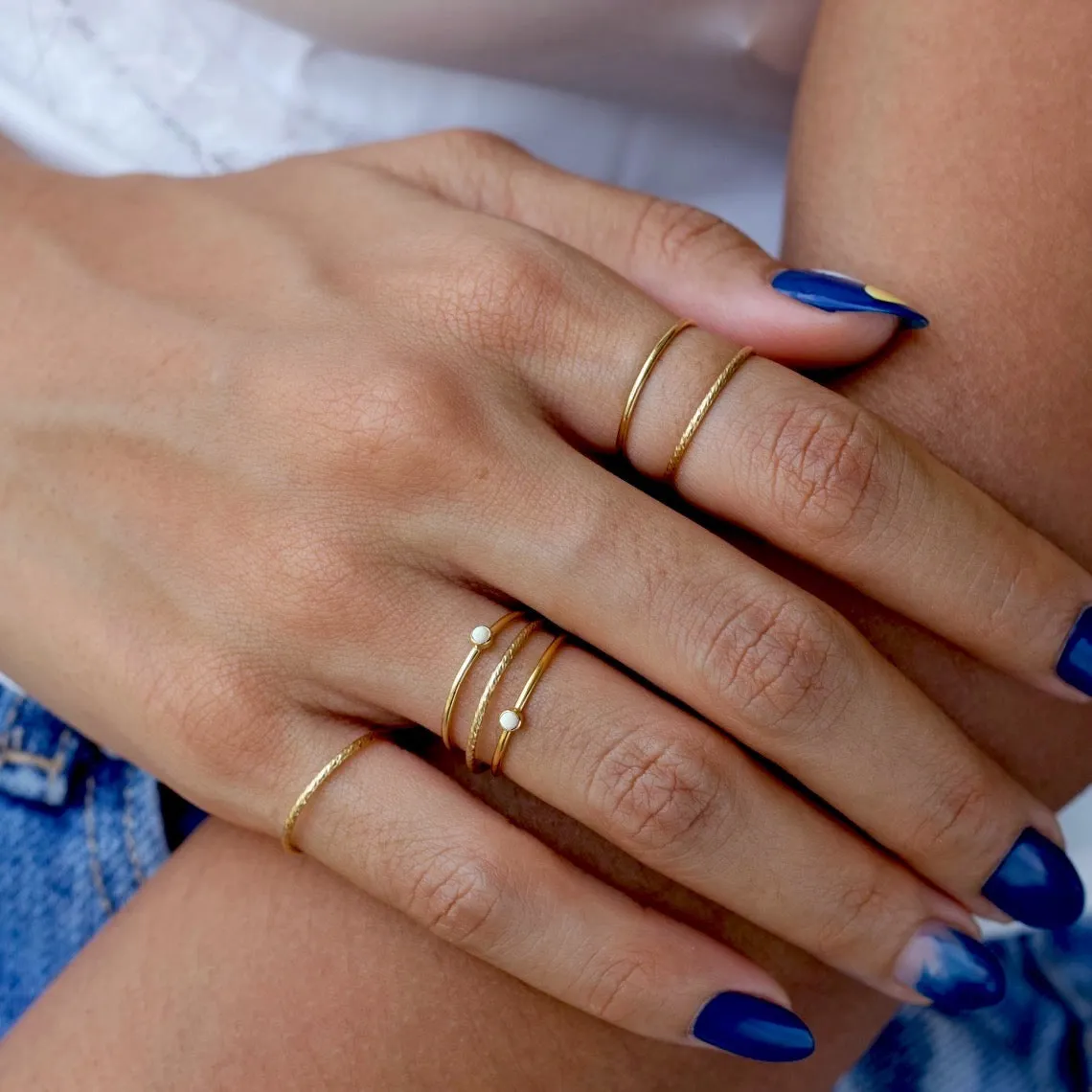 Baby Opal Ring Gold