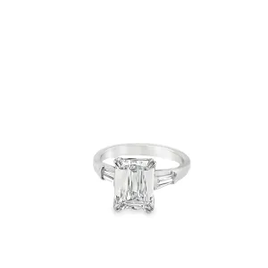 Christopher Designs Emerald Cut & Tapered Baguette Lab Grown pre-set Diamond Engagement Ring