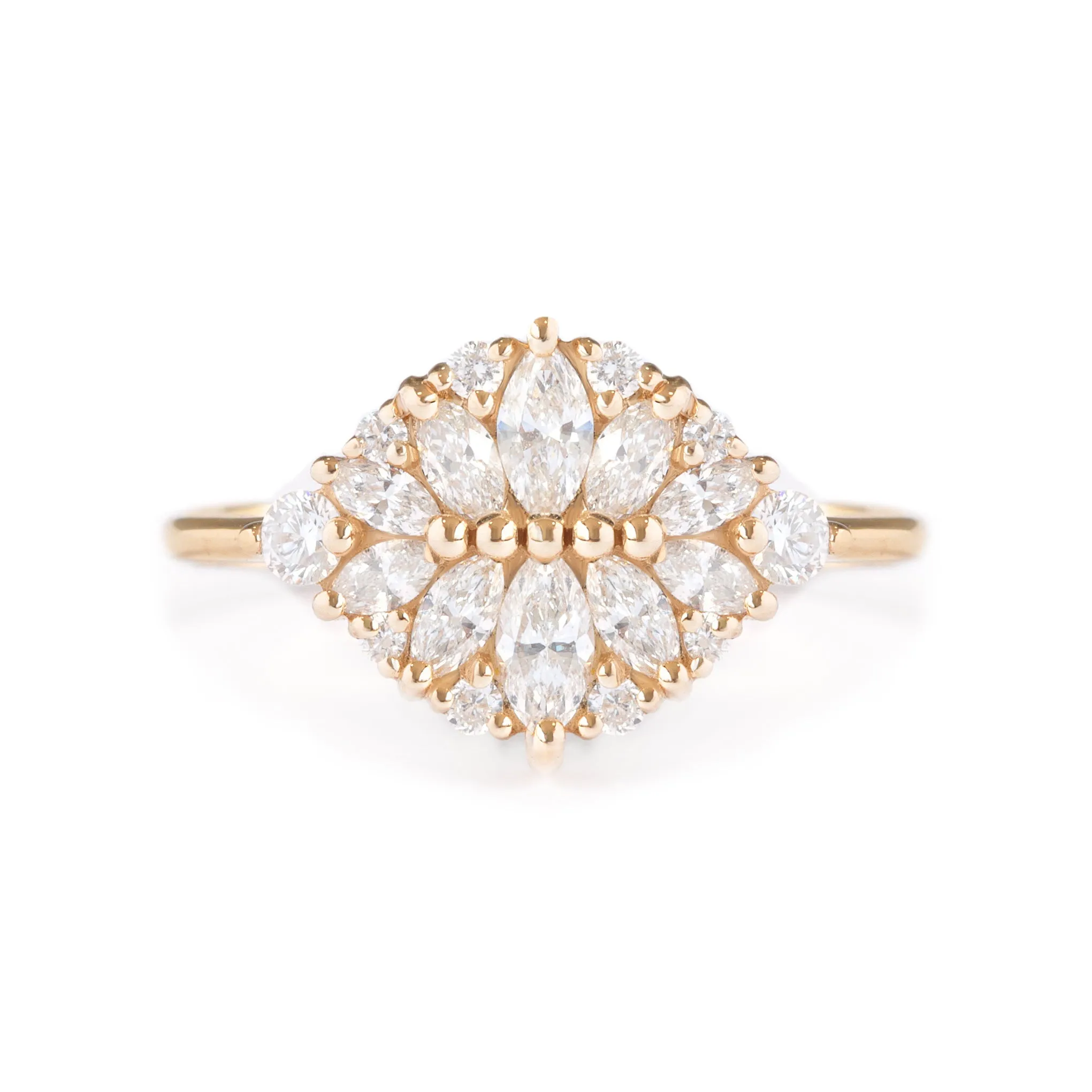 Cluster Marquise Diamond Alternative Engagement Ring - Reflections ♥