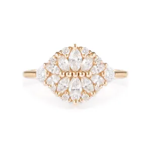 Cluster Marquise Diamond Alternative Engagement Ring - Reflections ♥