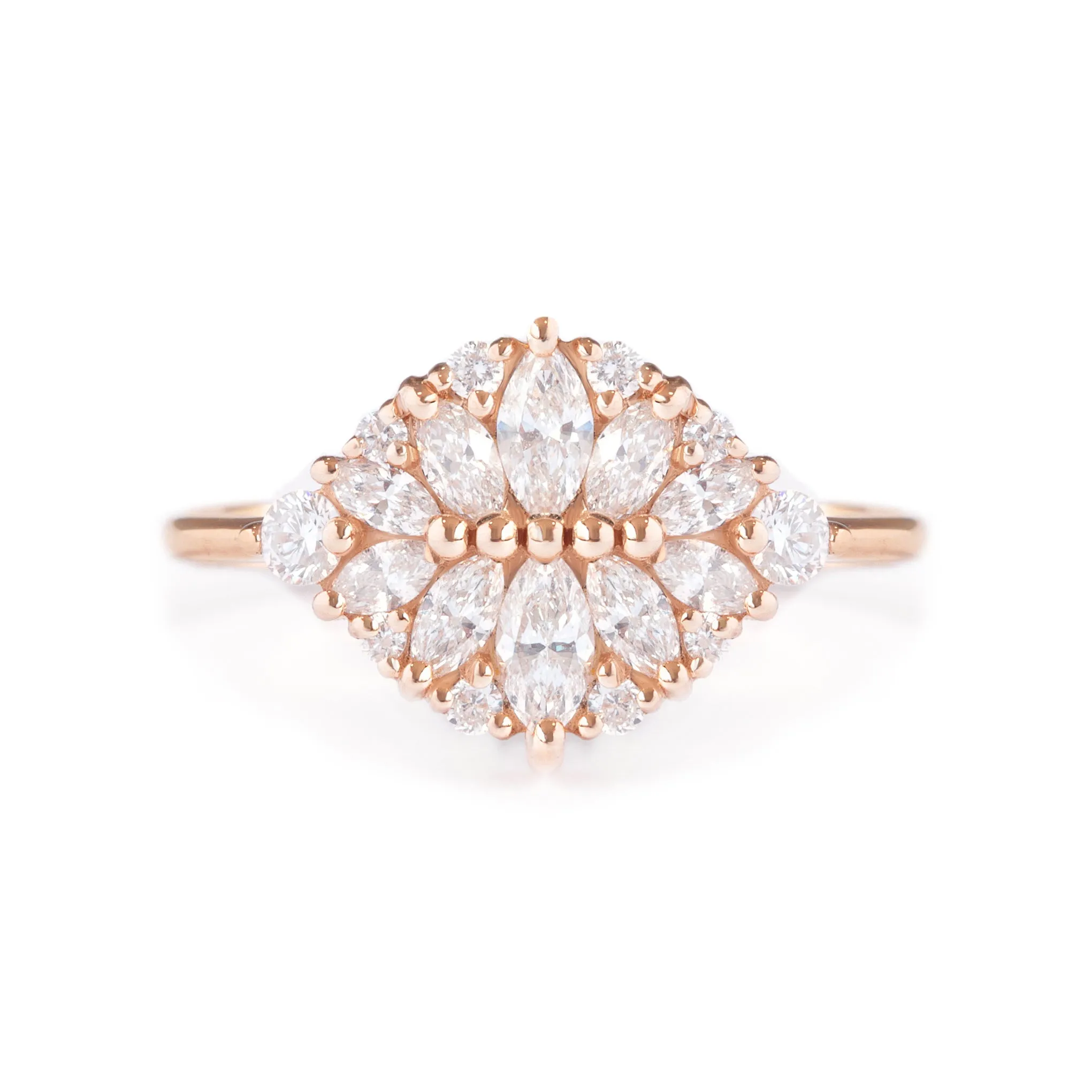 Cluster Marquise Diamond Alternative Engagement Ring - Reflections ♥