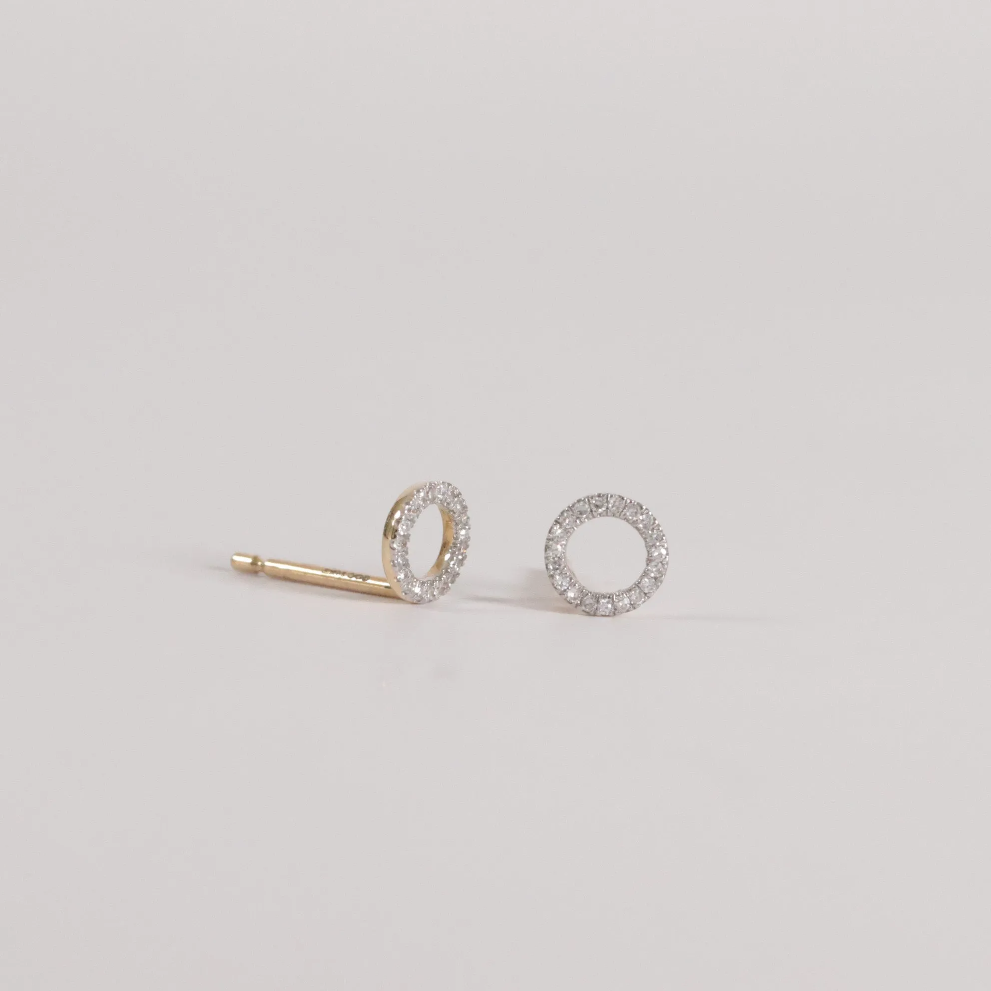 Diamond Circle Studs