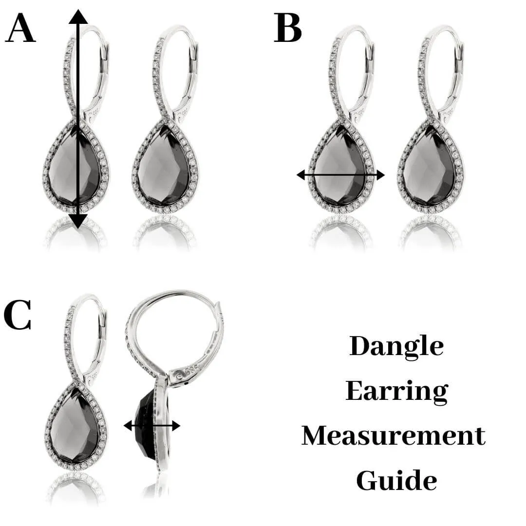 Diamond Line Drop Earrings