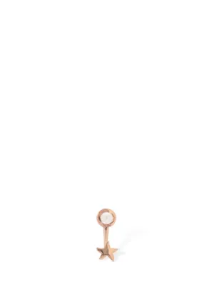 DoDo   9kt Rose gold Stellina mono earring 