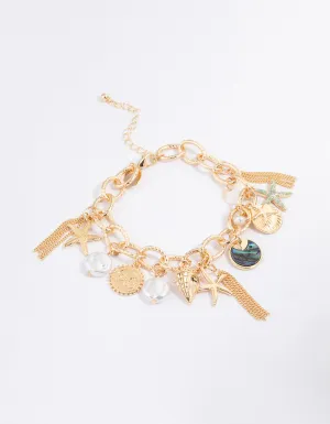 Gold Multi-Charm Bracelet