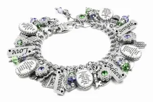 Inspirational Quotes Charm Bracelet