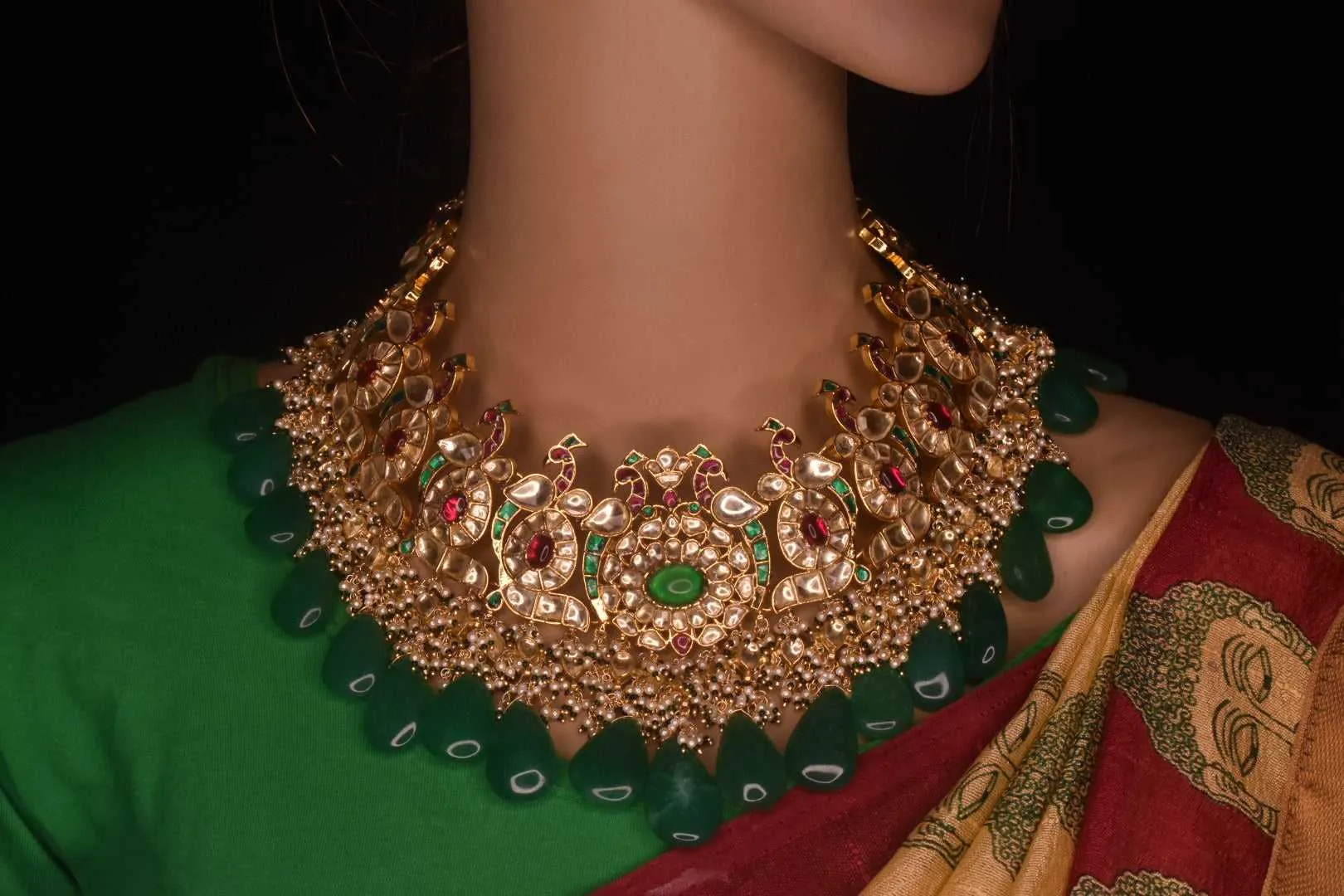 Kundan Necklace With Earrings By Asp Fashion Jewellery