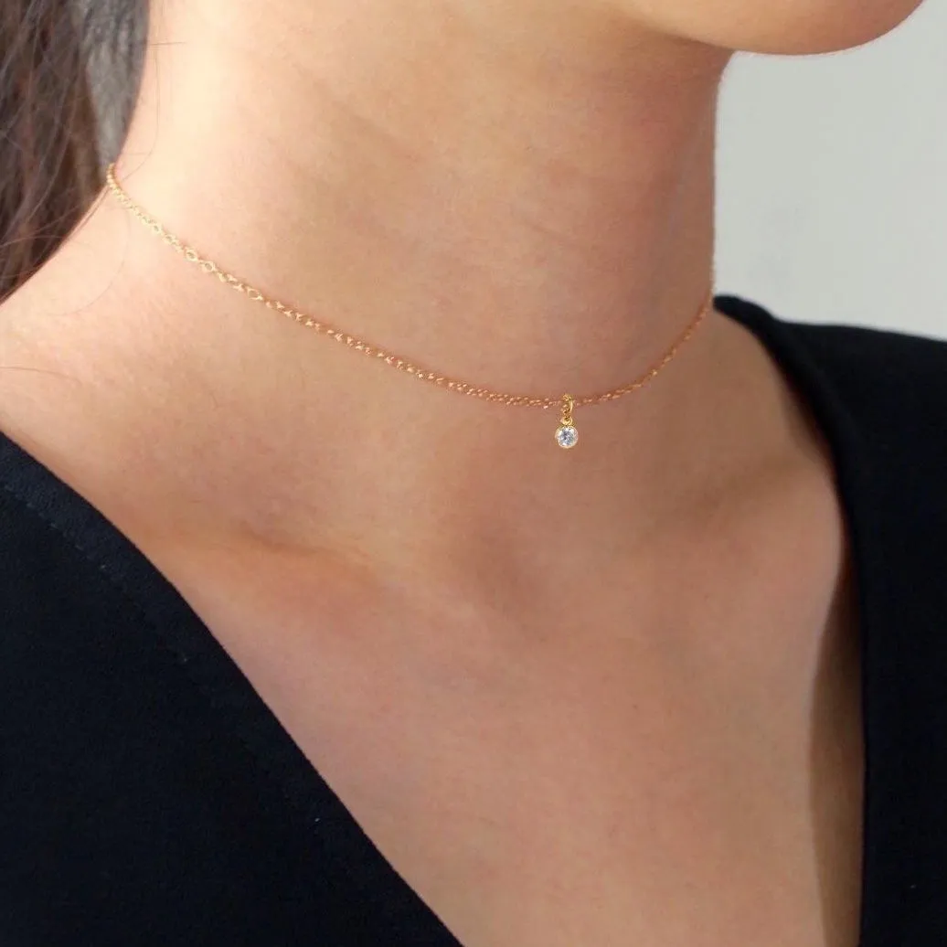 Little Bezel Choker Necklace