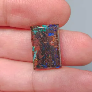 Natural Australian Boulder Opal Loose Gemstone 15.56ct Purple& Green& Blue