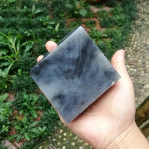 Natural Hetian Jade Rough Nephrite Raw (590g, 8X7.5X4.3cm)