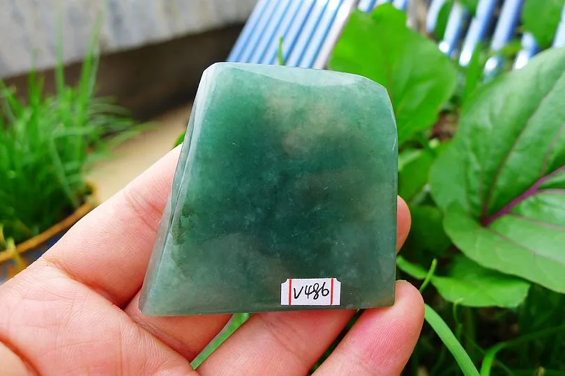 Natural Jade Rough Jadeite Raw (45g,4.9X4.9X0.65cm)