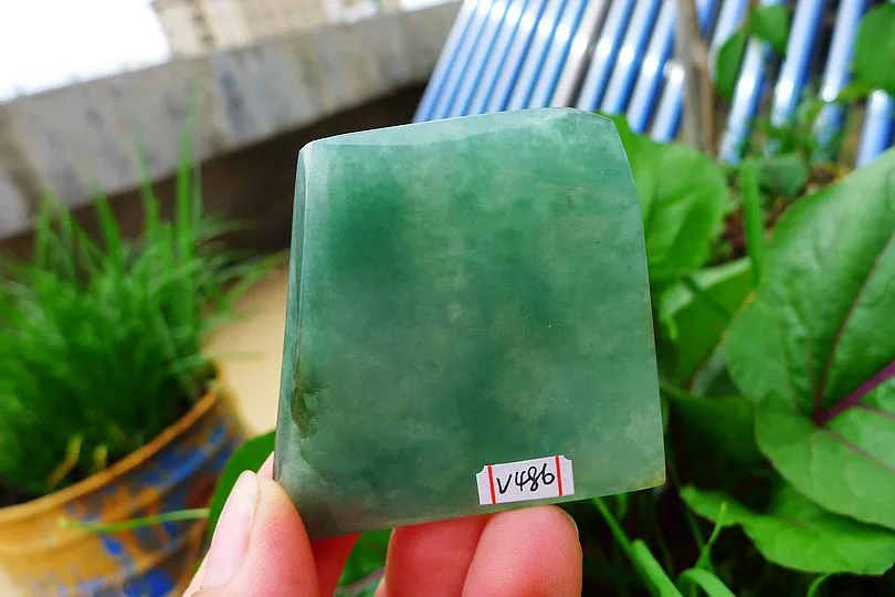 Natural Jade Rough Jadeite Raw (45g,4.9X4.9X0.65cm)