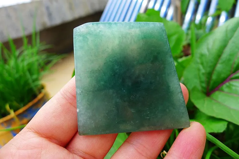 Natural Jade Rough Jadeite Raw (45g,4.9X4.9X0.65cm)