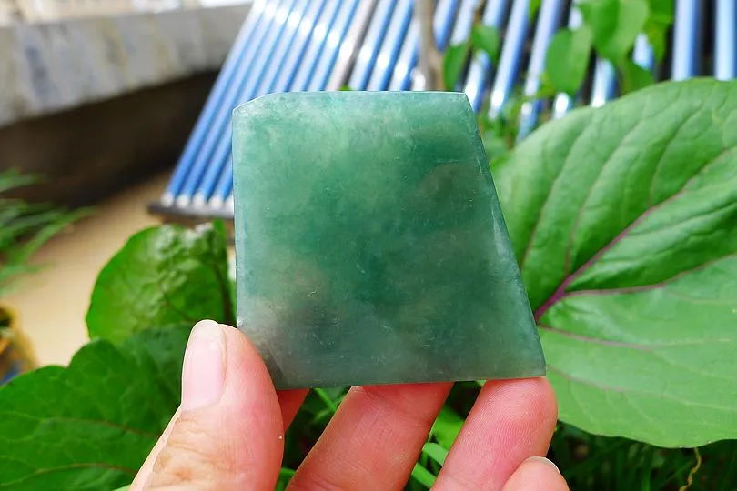 Natural Jade Rough Jadeite Raw (45g,4.9X4.9X0.65cm)