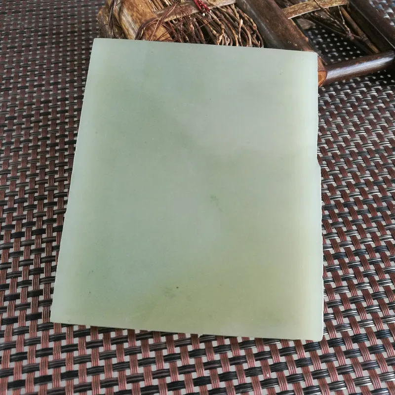 Natural Kunlun Jade Rough Nephrite Raw (195g,10.5X8.5X0.5cm)