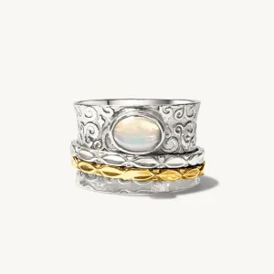 Opal Spinning Anxiety Ring