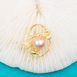 P010918 DIY 7-9mm Natural Freshwater pearl pendant accessory 925 sterling silver engagement jewelry necklace for women