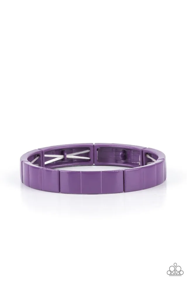 Paparazzi Bracelet ~ Material Movement - Purple