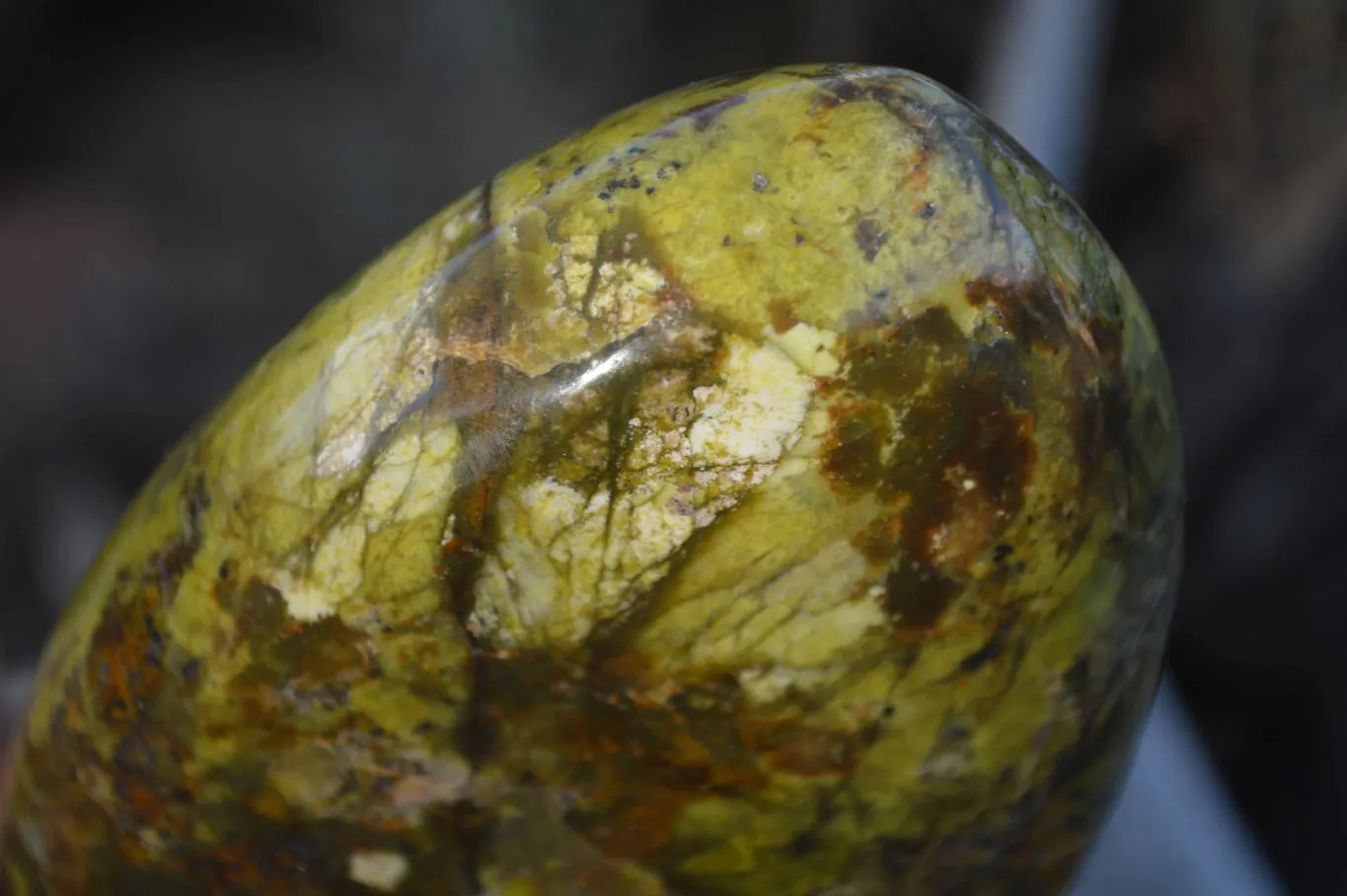 Polished Green Opal Standing Free Forms  x 2 From Antsirabe, Madagascar