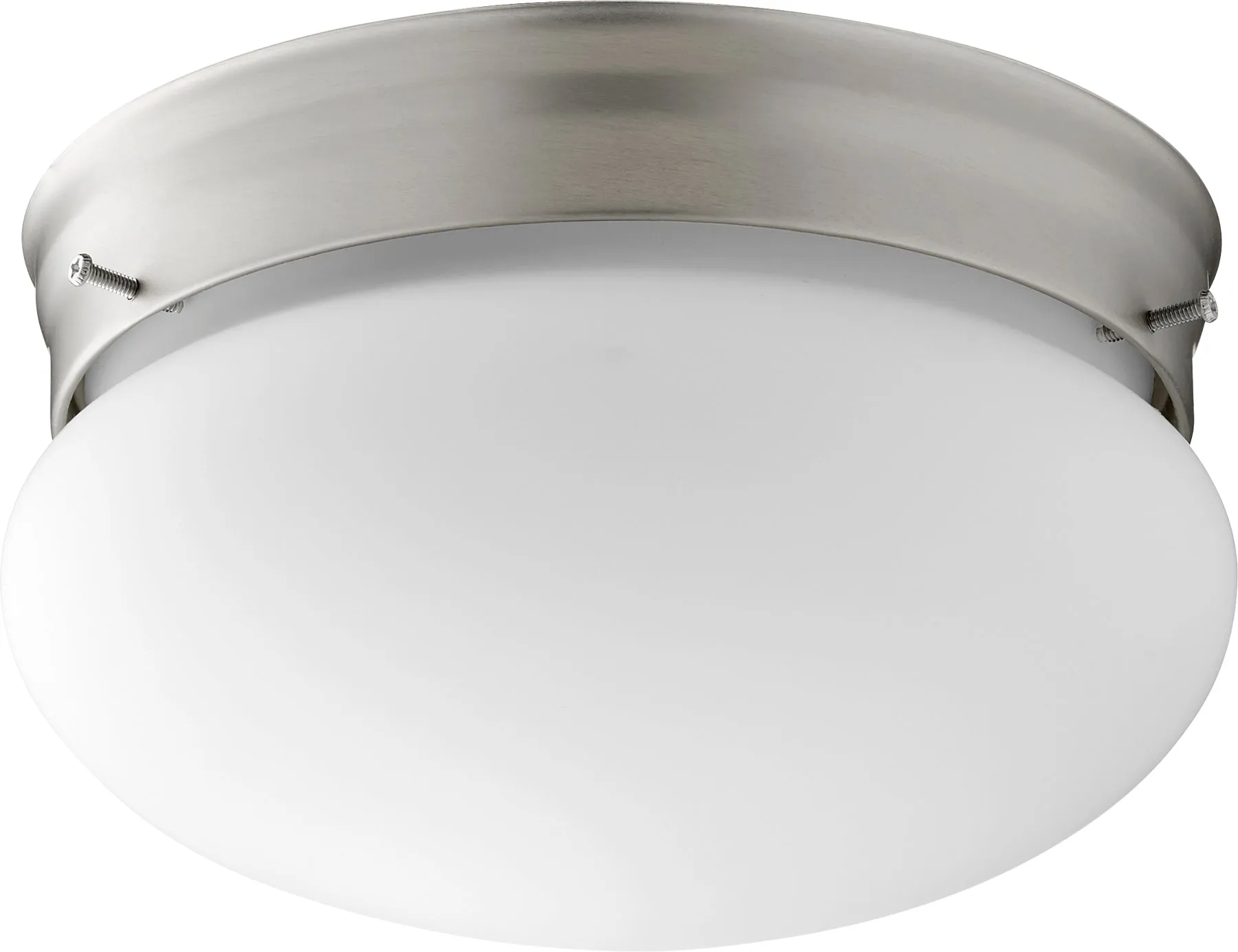 Quorum 3023-8-65 Ceiling Mount - Satin Nickel W/ Satin Opal