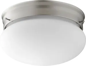 Quorum 3023-8-65 Ceiling Mount - Satin Nickel W/ Satin Opal