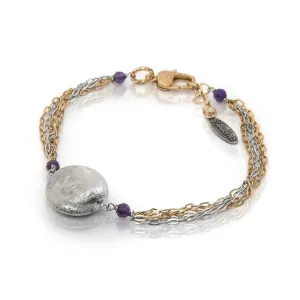 " ROMA" STATIONED BRACELET WITH AMETHYST STONES