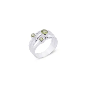 Reina Peridot Ring, Sterling Silver