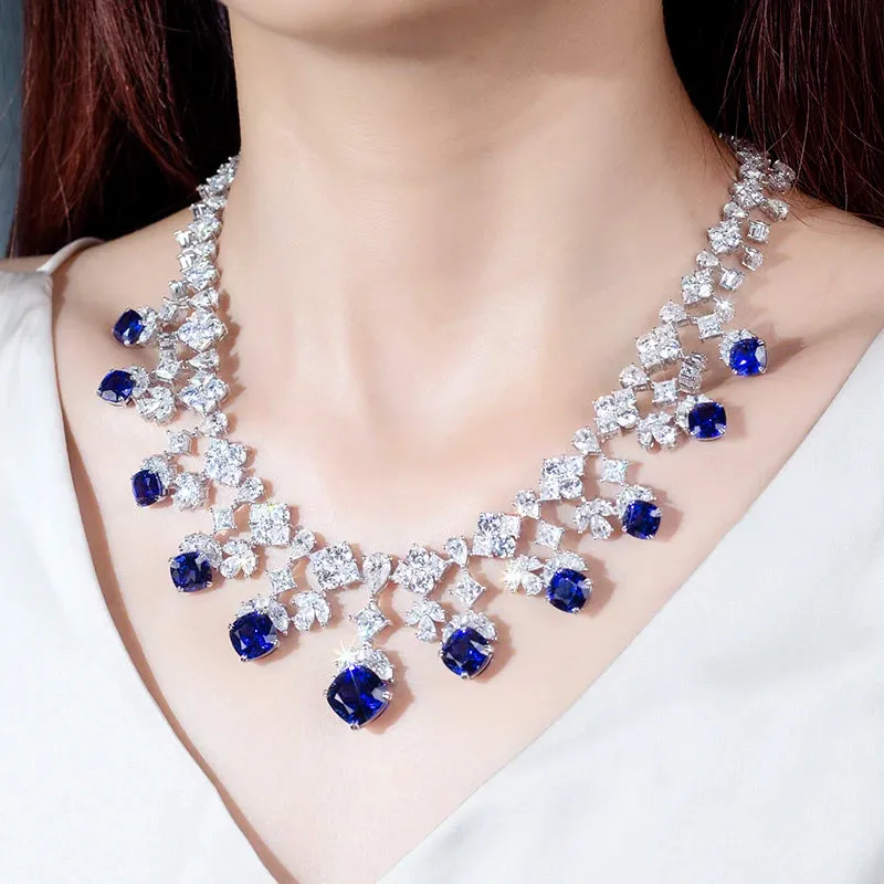 Sapphire Symphony Jewelry Set