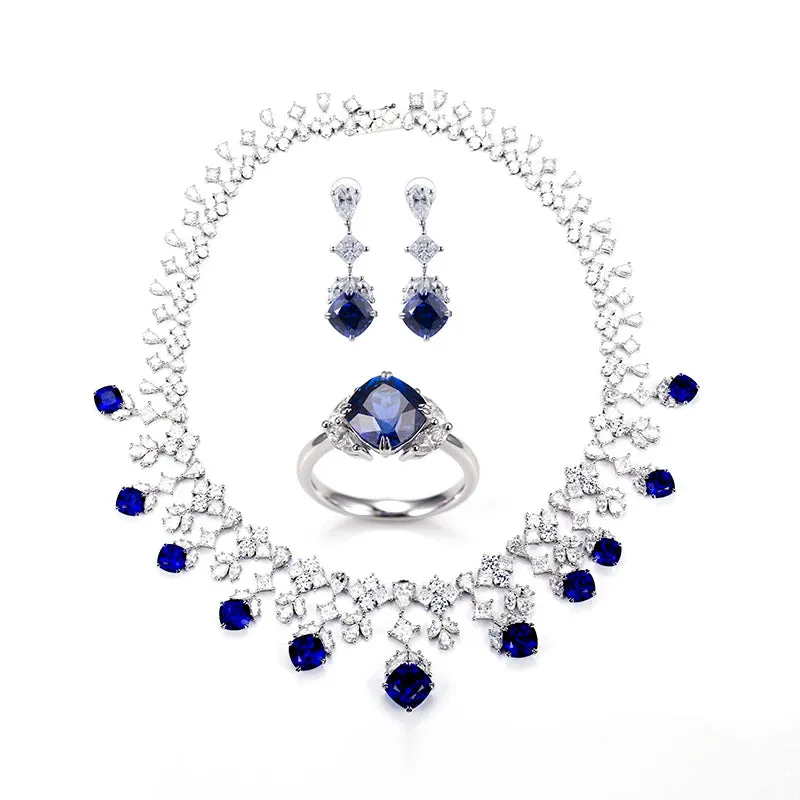 Sapphire Symphony Jewelry Set