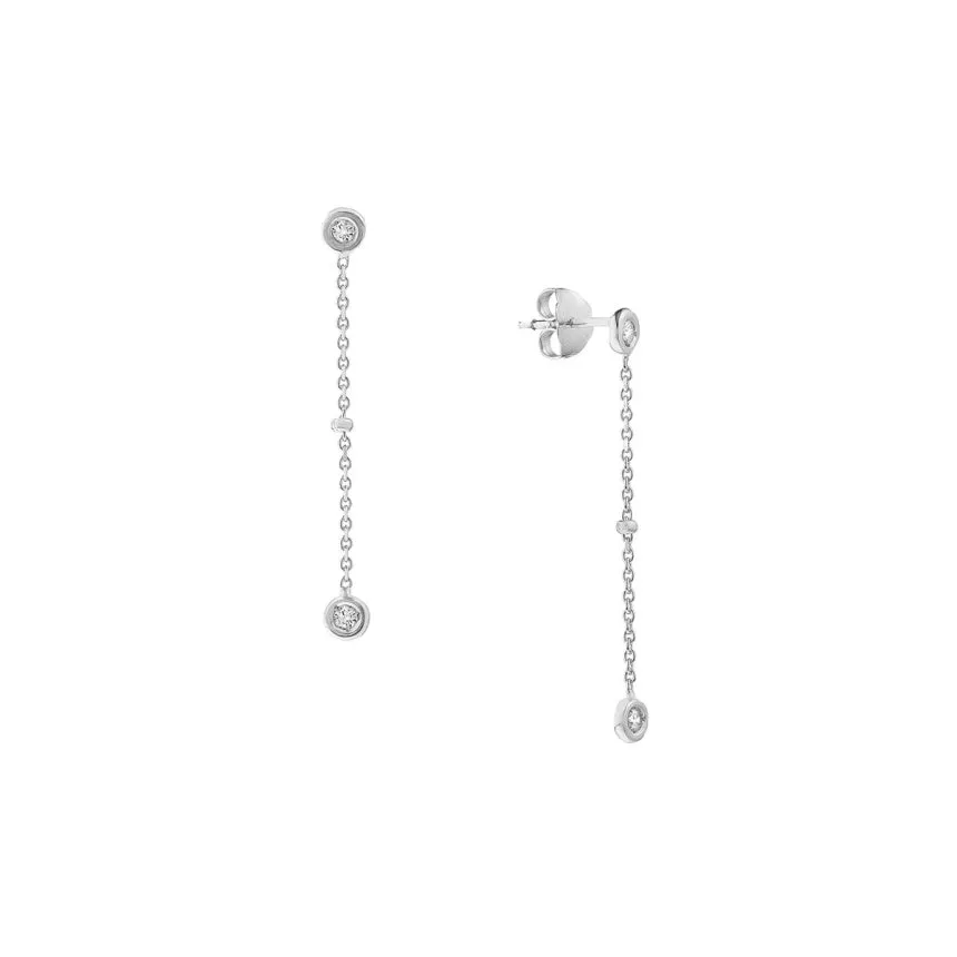 Simple Dangling Diamond Earrings