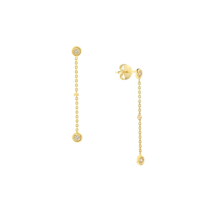 Simple Dangling Diamond Earrings