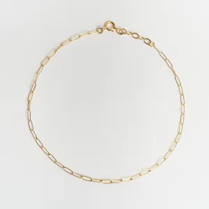 Square Link Gold Chain Choker Necklace