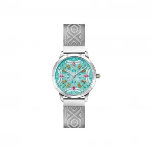 Stainless Steel Turquoise Kaleidoscope Women's Watch WA0368-201-215