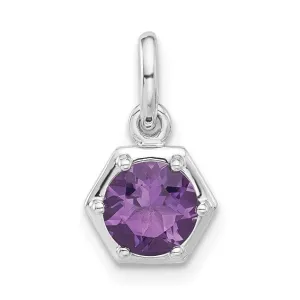 Sterling Silver 5mm Gemstone Solitaire Pendants