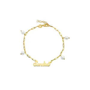 THE PEARL REDA NAME BRACELET