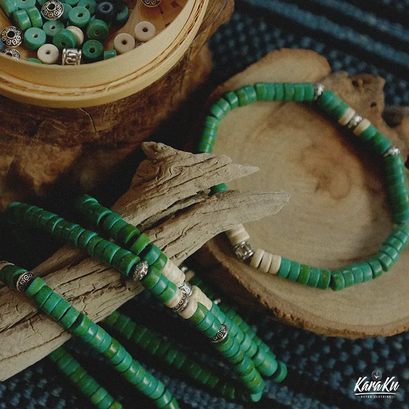 Turquoise & Tibetan Silver Combination Bracelet