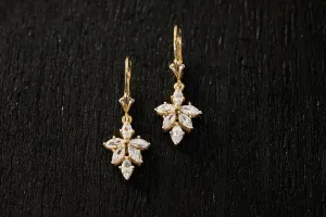 Venus Diamond Earrings with Marquise Cut Lab Grown Diamonds