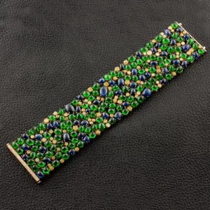 Yellow Diamond, Sapphire & Tsavorite Bracelet